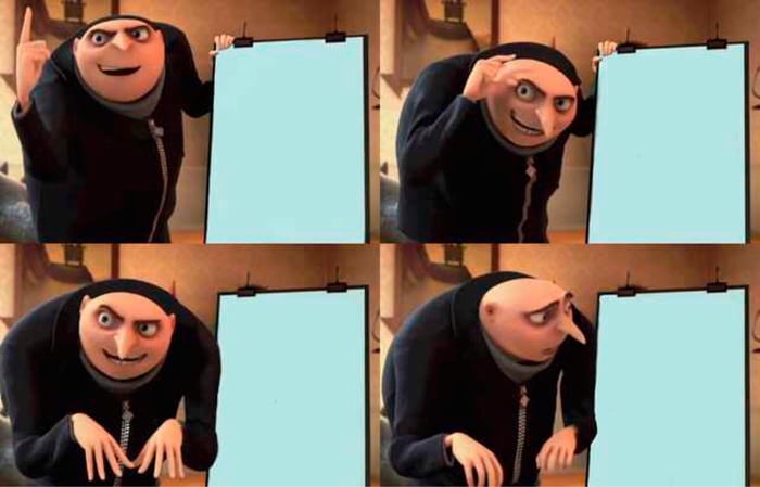 Gru's Plan meme about Pela